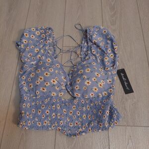 Derek Heart Floral Crop Top Juniors XL